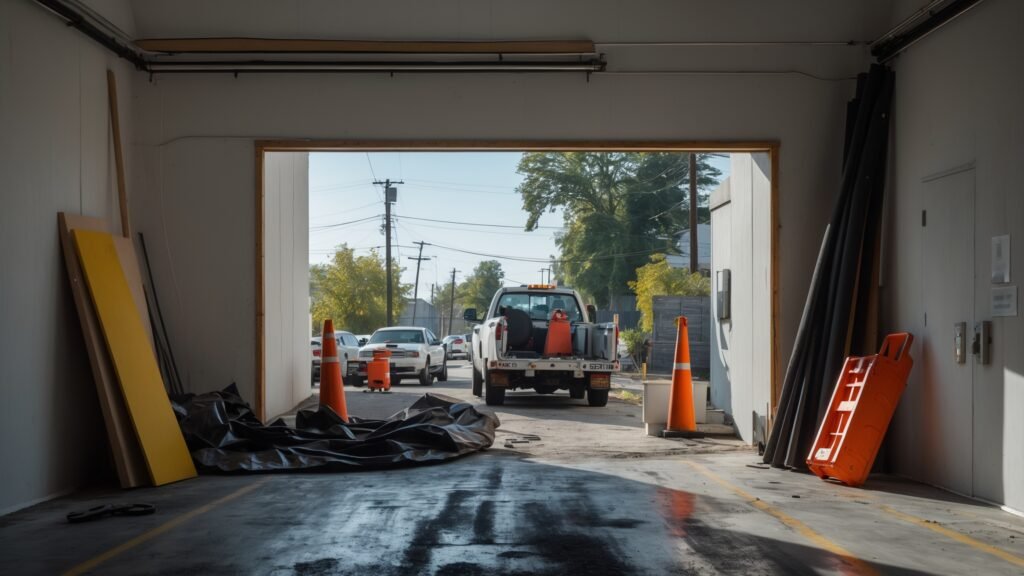 junk car being prepared for pickup and removal in Redmond Washington