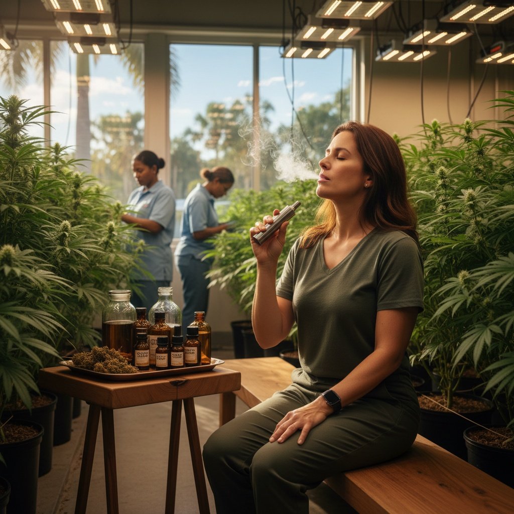 CBD vape products for anxiety relief displayed at Kush Kingdom in Alva Florida